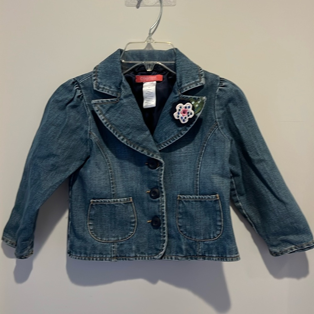 Gymboree jean jacket with satin lining size 4